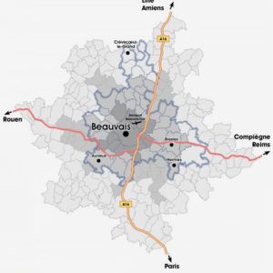 Carte du territoire du Beauvaisis Rev Agro CAB