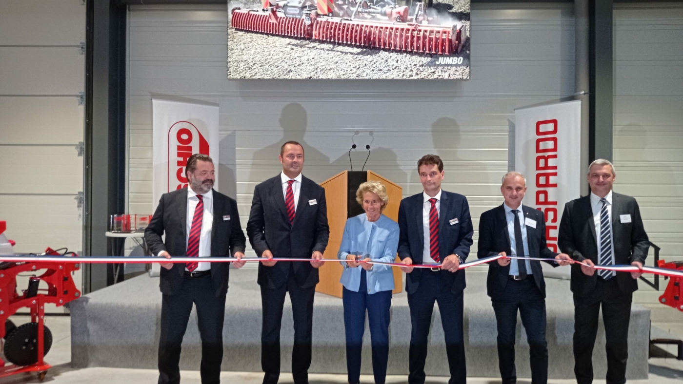 inauguration de la maison mère Maschio Gaspardo France à Beauvais par Caroline Cayeux.