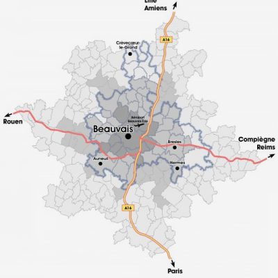 Carte du territoire du Beauvaisis Rev Agro CAB